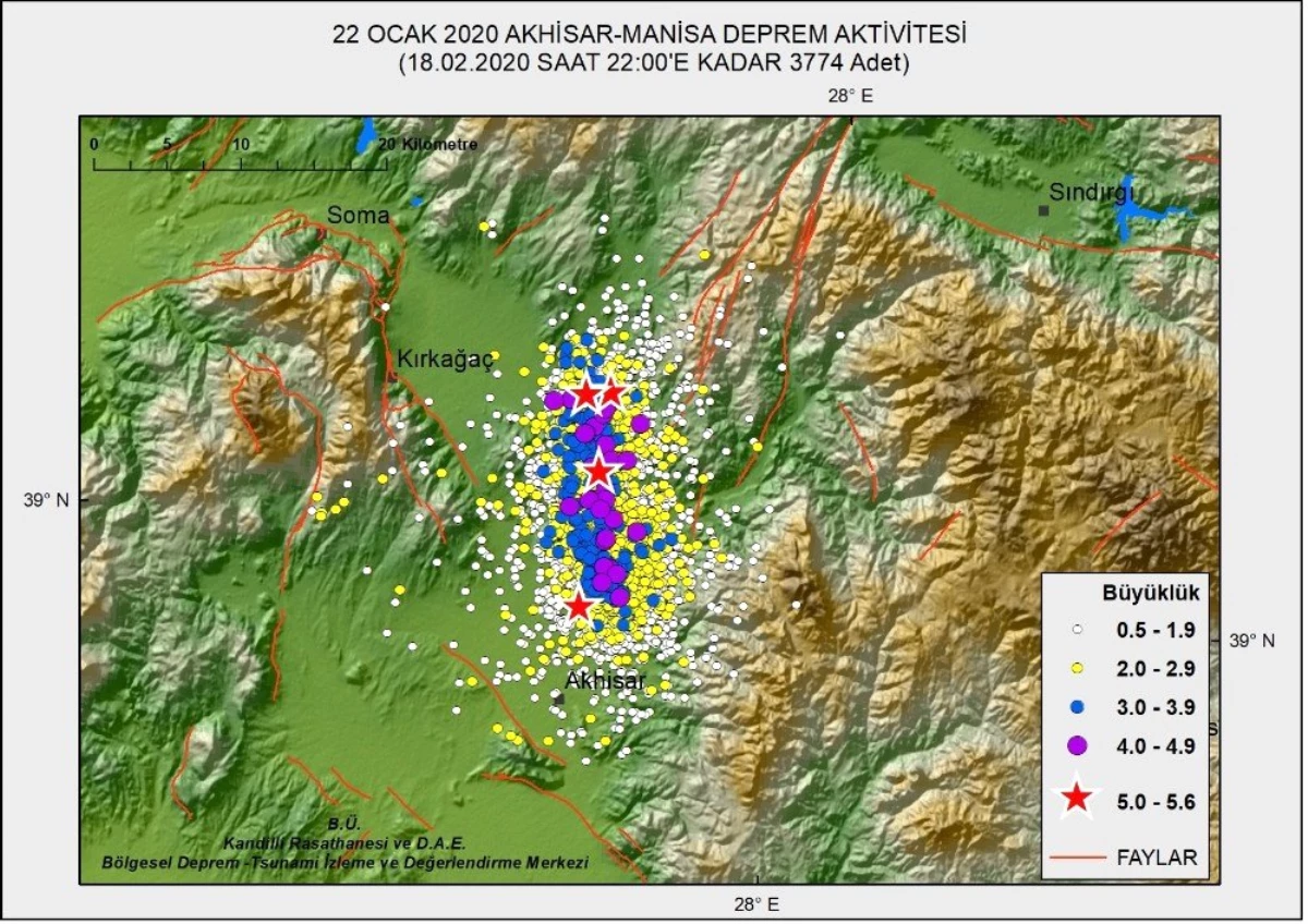 Manisa\'da 28 günde 3 bin 774 deprem kaydedildi
