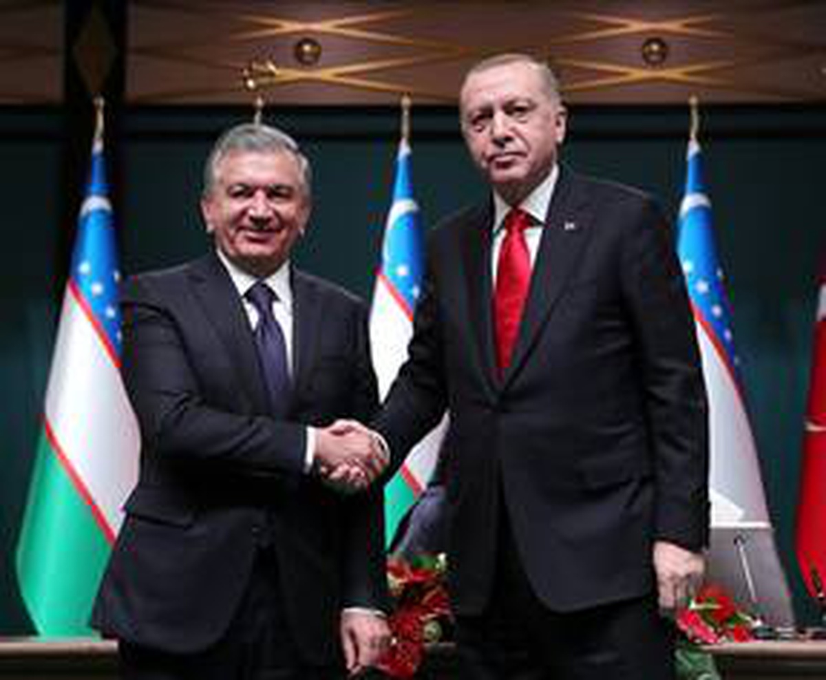 Özbekistan Cumhurbaşkanı Mirziyoyev, Erdoğan ile ortak basın toplantısında konuştu: (1)