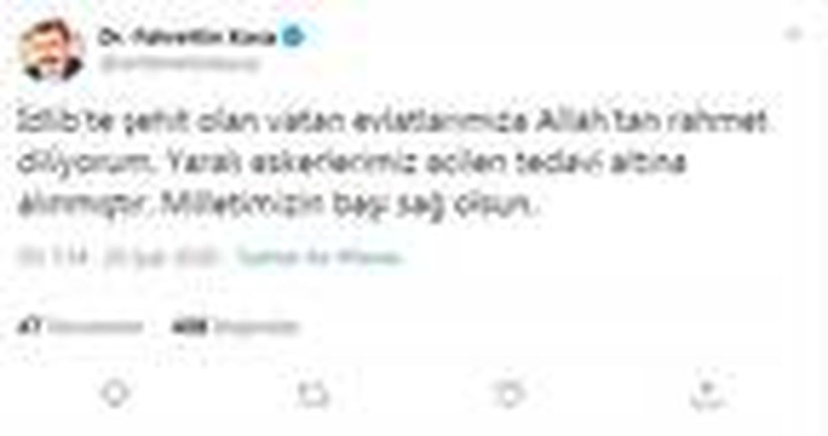Bakan Koca: Yaralı askerlerimiz acilen tedavi altına alınmıştır