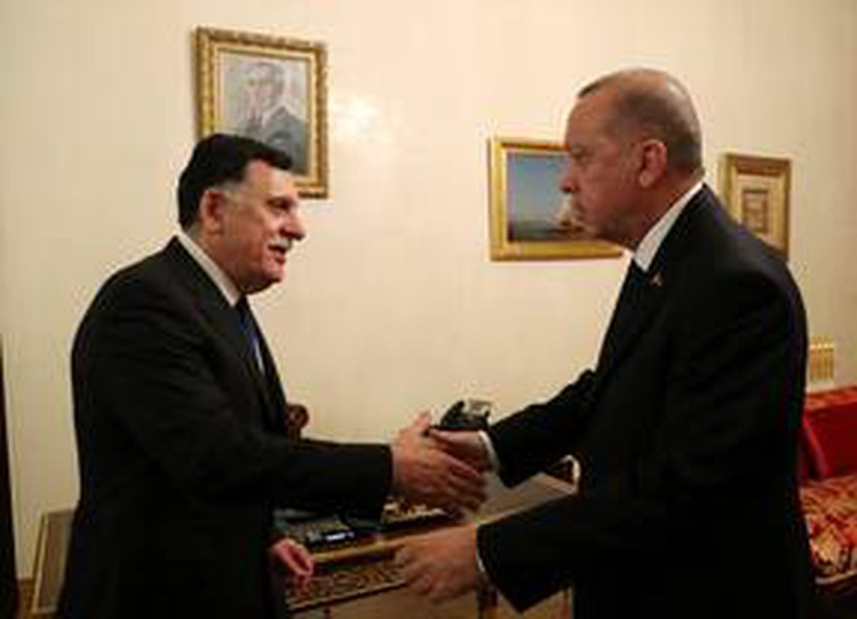 Cumhurbaşkanı Erdoğan, Libya UMH Başkanlık Konseyi Başkanı Sarraj\'ı kabul etti