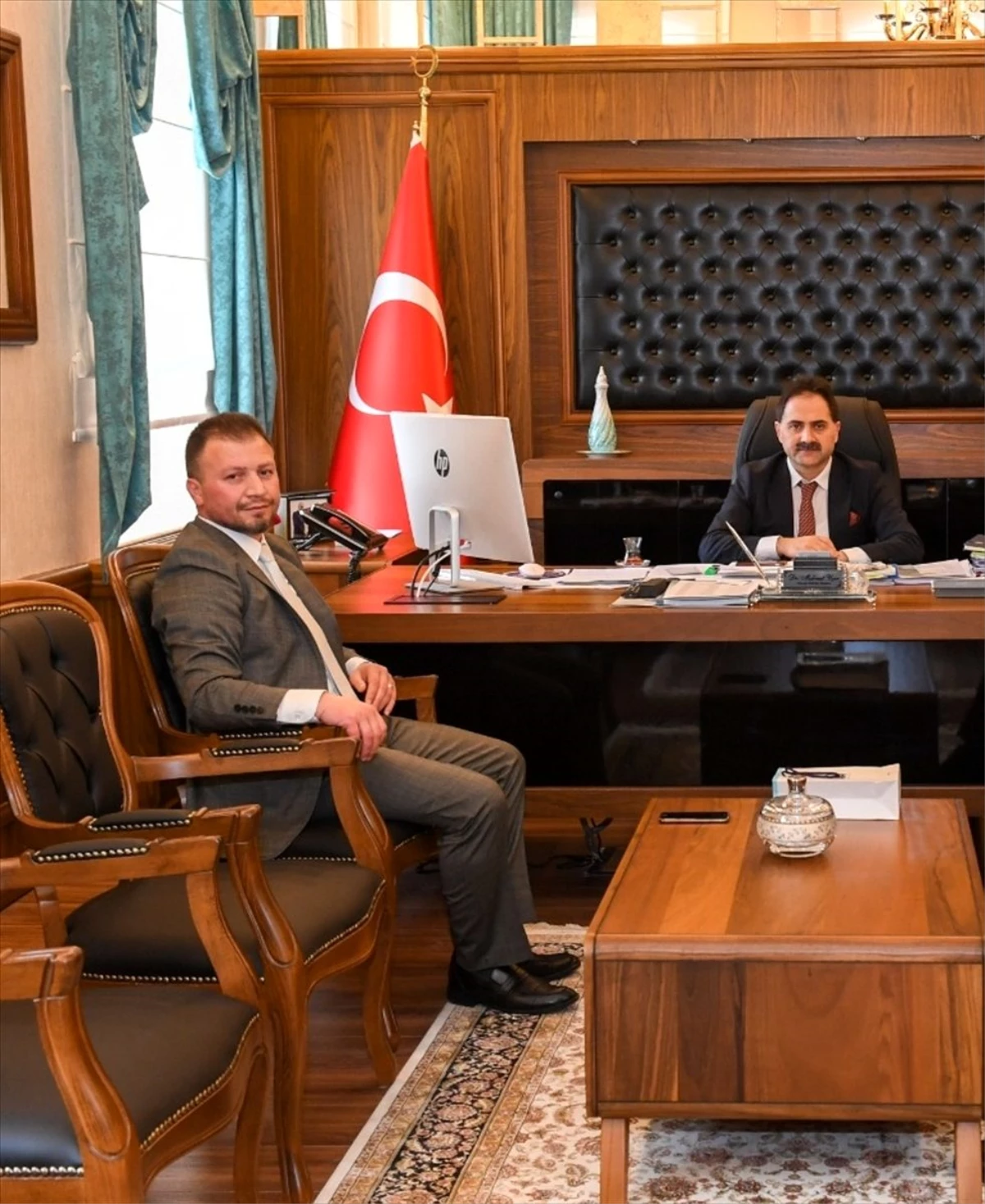 AA Erzurum Bölge Müdürü Bekar\'dan Yakutiye Belediye Başkanı Uçar\'a ziyaret