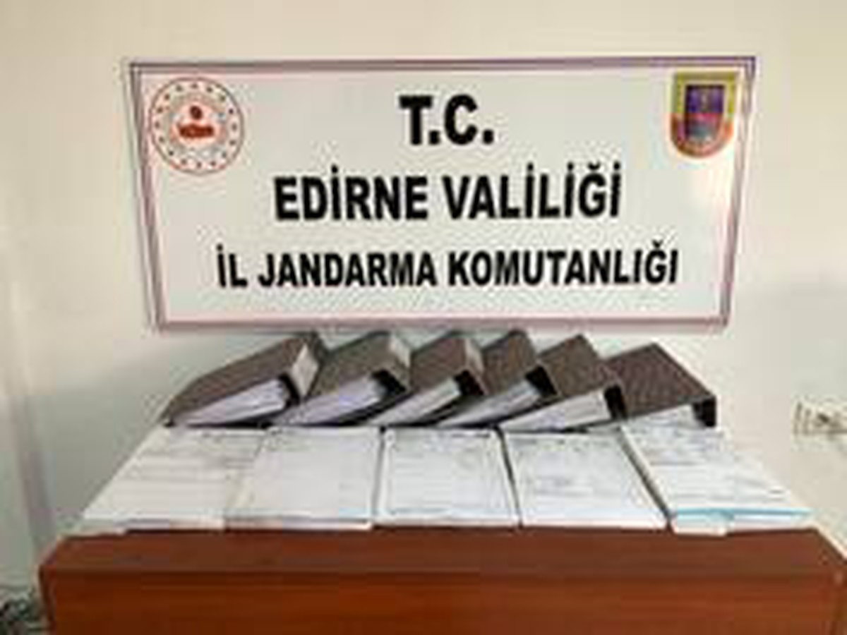 Edirne jandarmasından \'naylon\' fatura operasyonu