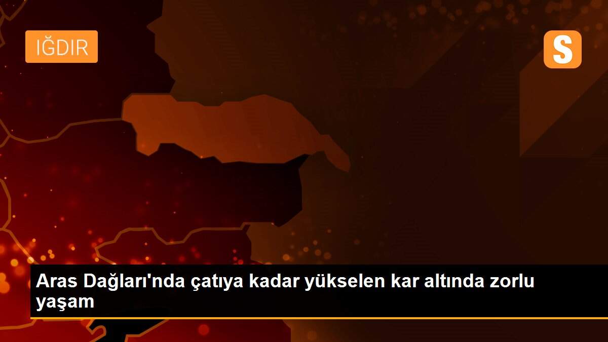 Aras Dağları\'nda çatıya kadar yükselen kar altında zorlu yaşam
