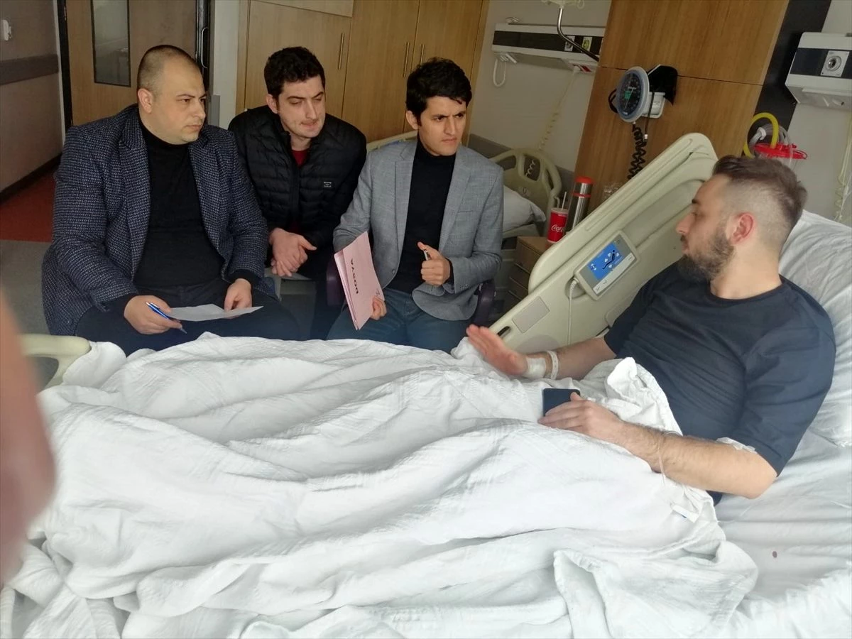 Trabzon\'da tedavi gören gencin iş mülakatı hastanede yapıldı
