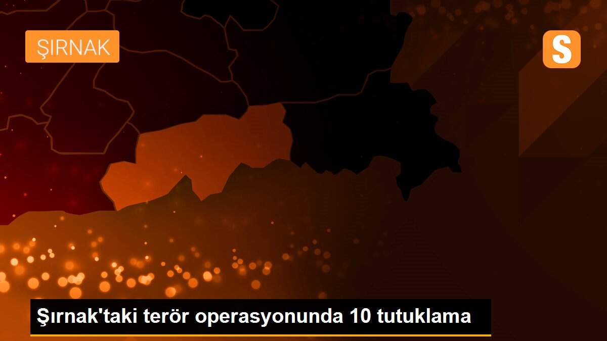 Şırnak\'taki terör operasyonunda 10 tutuklama