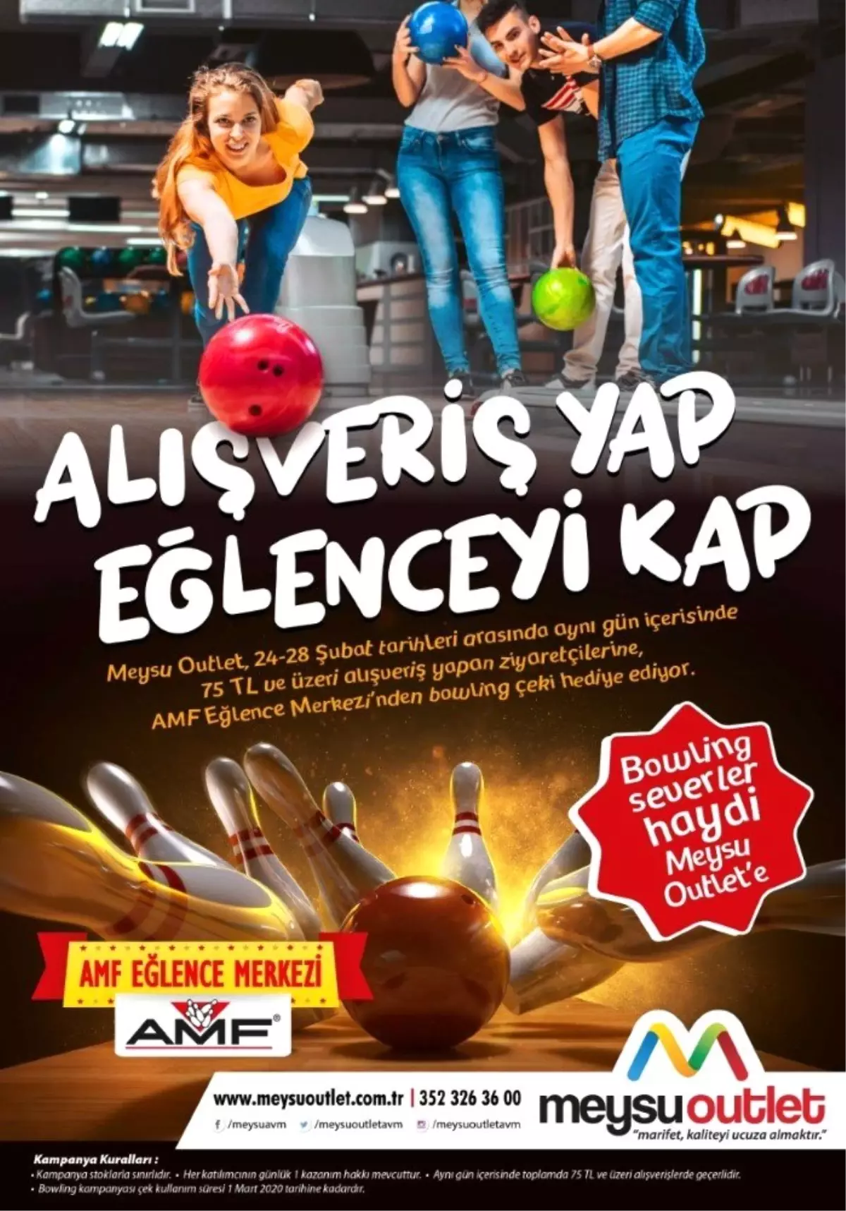 Meysu Outlet\'te bowling eğlencesi başlıyor