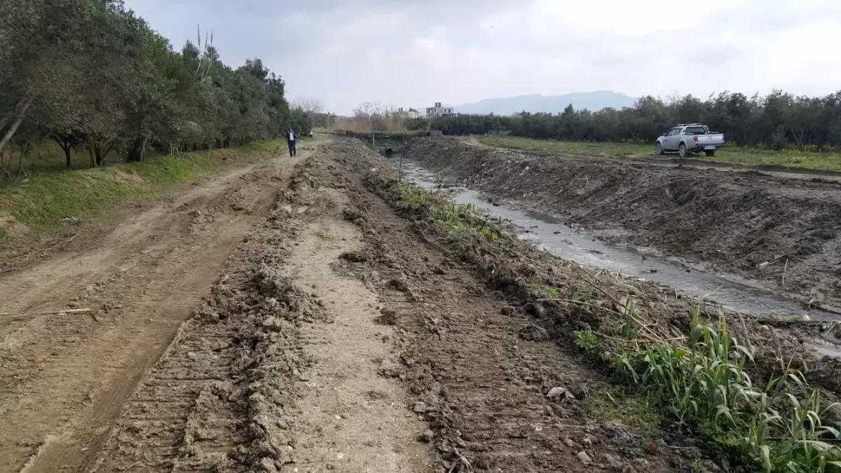 Samandağ\'da 35 yıldır temizlenmeyen Kanal\'da temizlik çalışmaları başladı