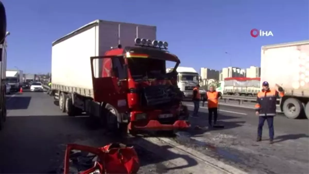 TEM otoyolunda zincirleme trafik kazası