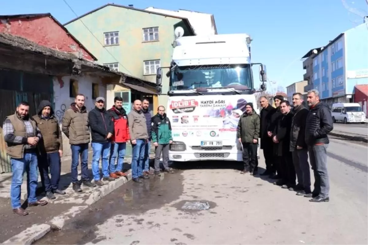 Ağrı\'dan İdlib\'e insani yardım Tır\'ı gönderildi