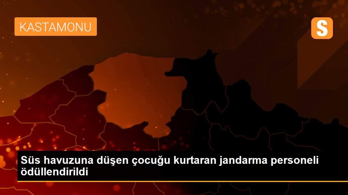 Süs havuzuna düşen çocuğu kurtaran jandarma personeli ödüllendirildi