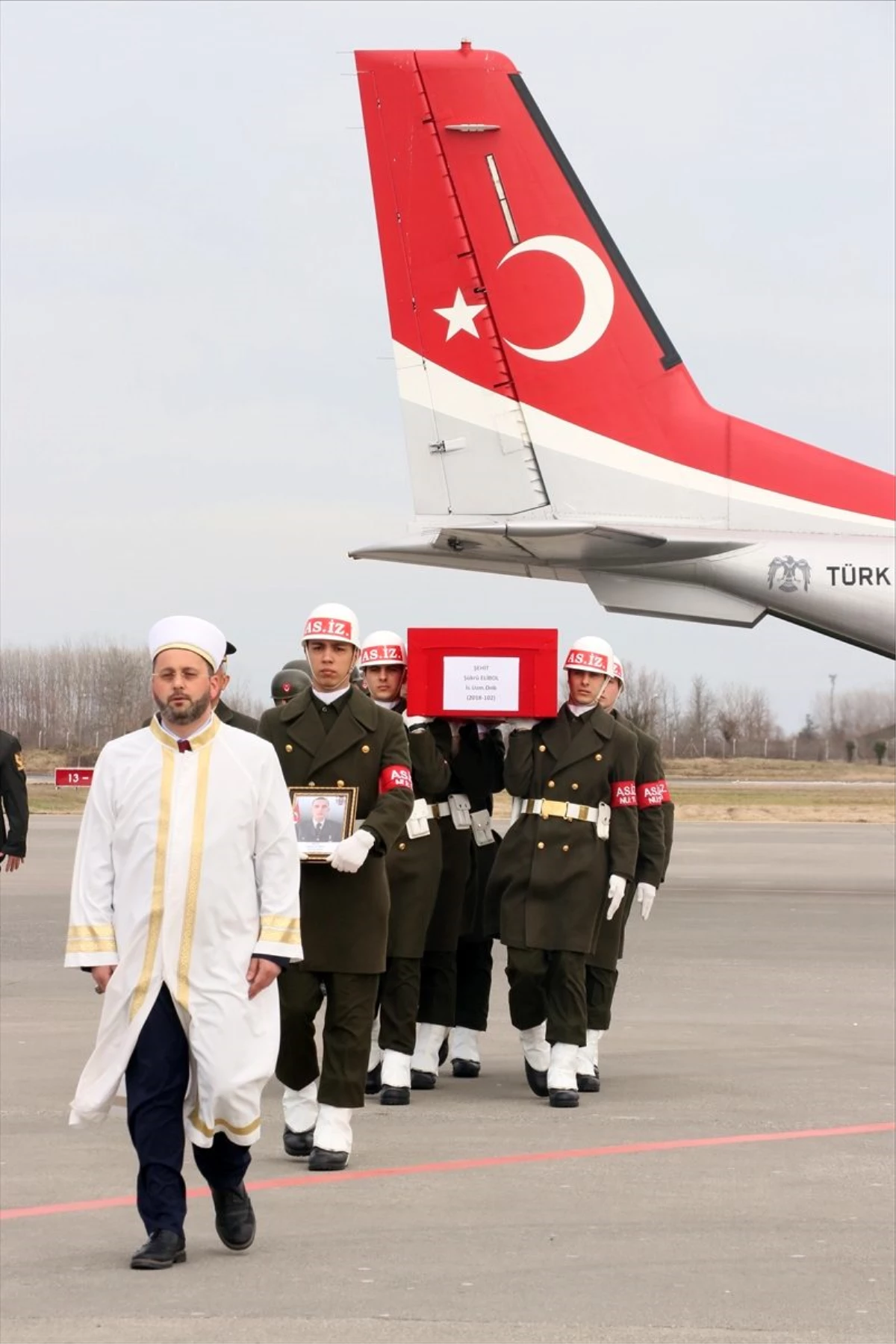 Şehit Uzman Onbaşı Şükrü Elibol\'un naaşı Samsun\'a getirildi