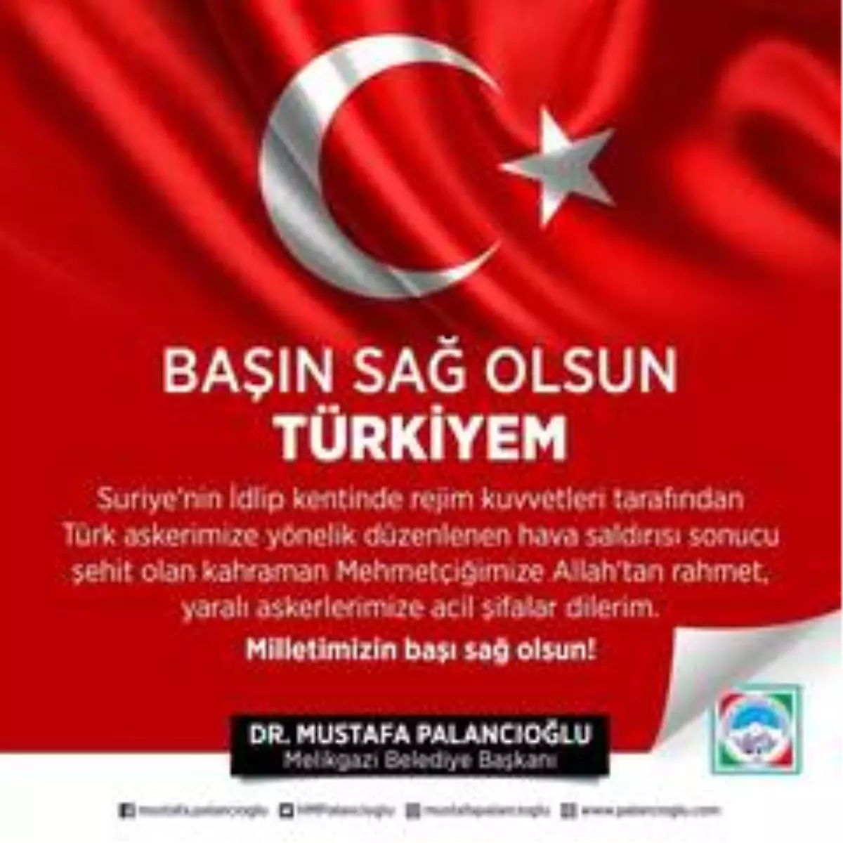 Başkan Palancıoğlu\'ndan başsağlığı mesajı