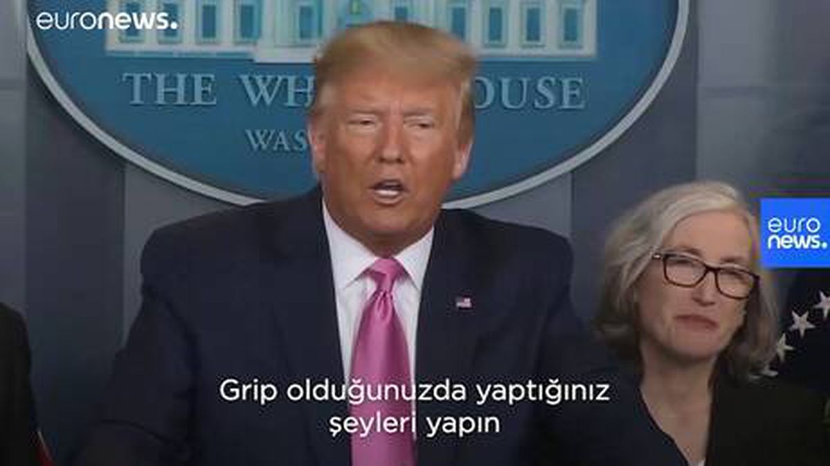 VİDEO | ABD Başkanı Trump\'ın koronavirüs önlemi: \'Elinizi yıkayın ve her gördüğünüz eli sıkmayın\'