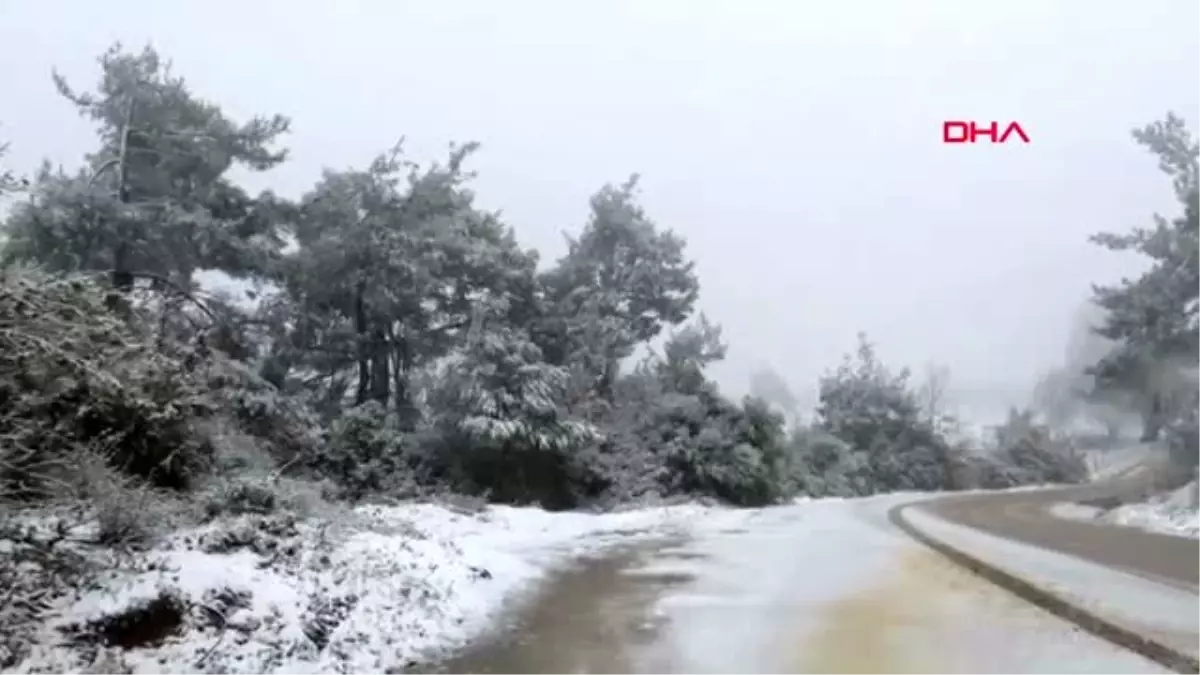 Manisa turgutlu\'nun yüksek kesimleri beyaza büründü