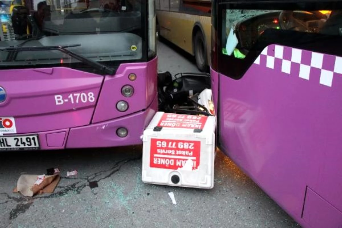 Sarıyer\'de halk otobüsleri zincirleme kazaya karıştı: 3 yaralı