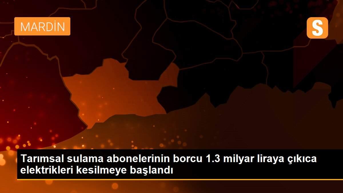 Tarımsal sulama abonelerinin borcu 1.3 milyar liraya çıkıca elektrikleri kesilmeye başlandı