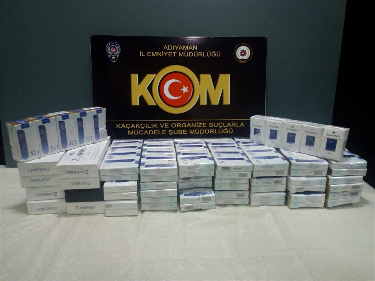 Adıyaman\'da gümrük kaçağı sigara ele geçirildi