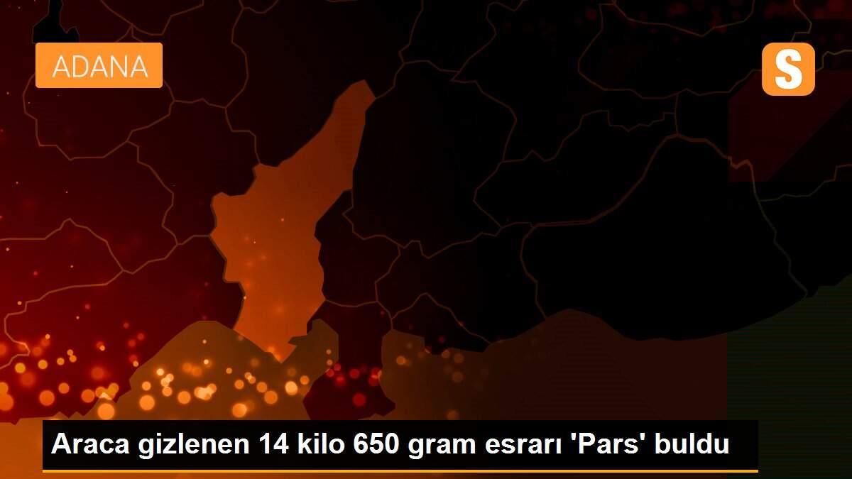 Araca gizlenen 14 kilo 650 gram esrarı \'Pars\' buldu
