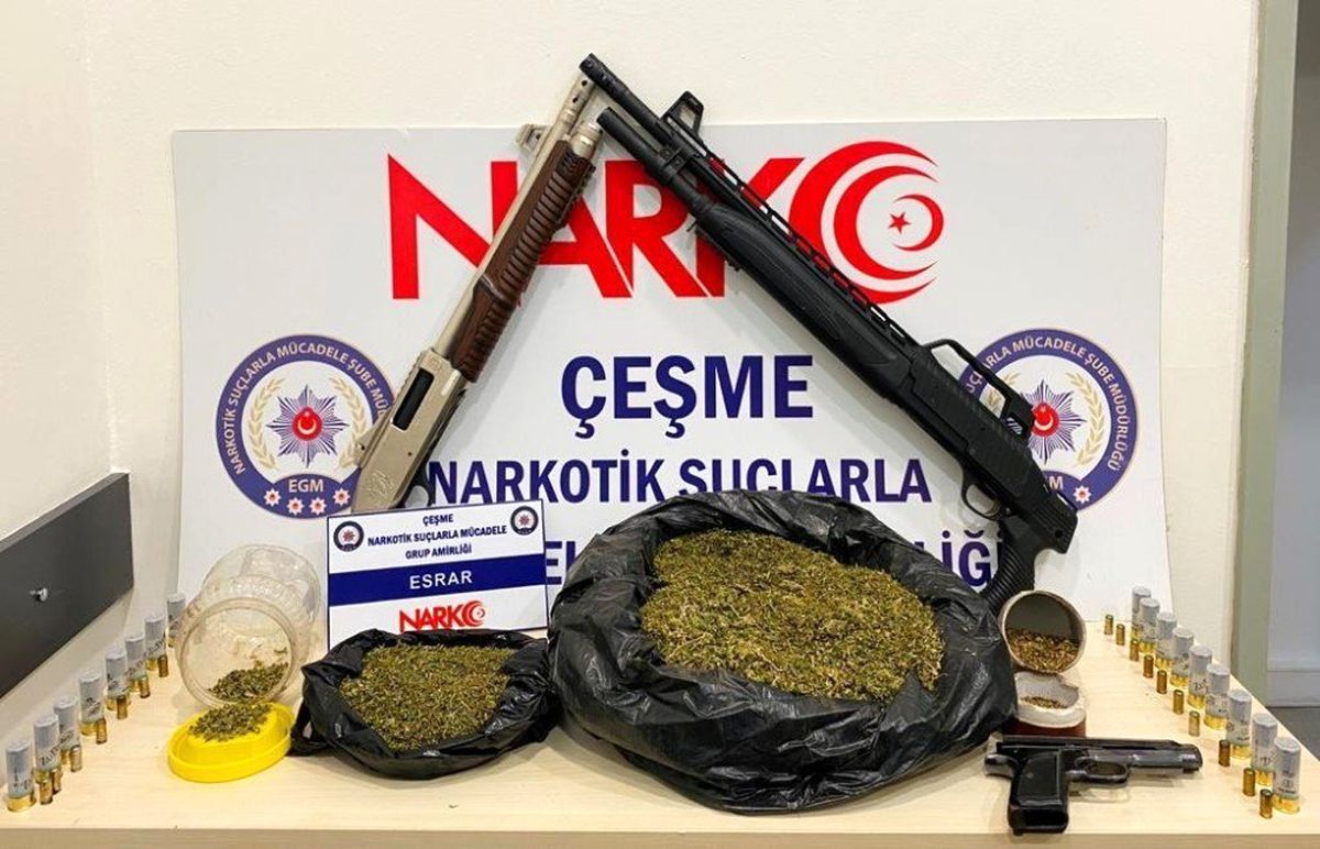 Çeşme\'de polis ve jandarmadan ortak uyuşturucu operasyonu