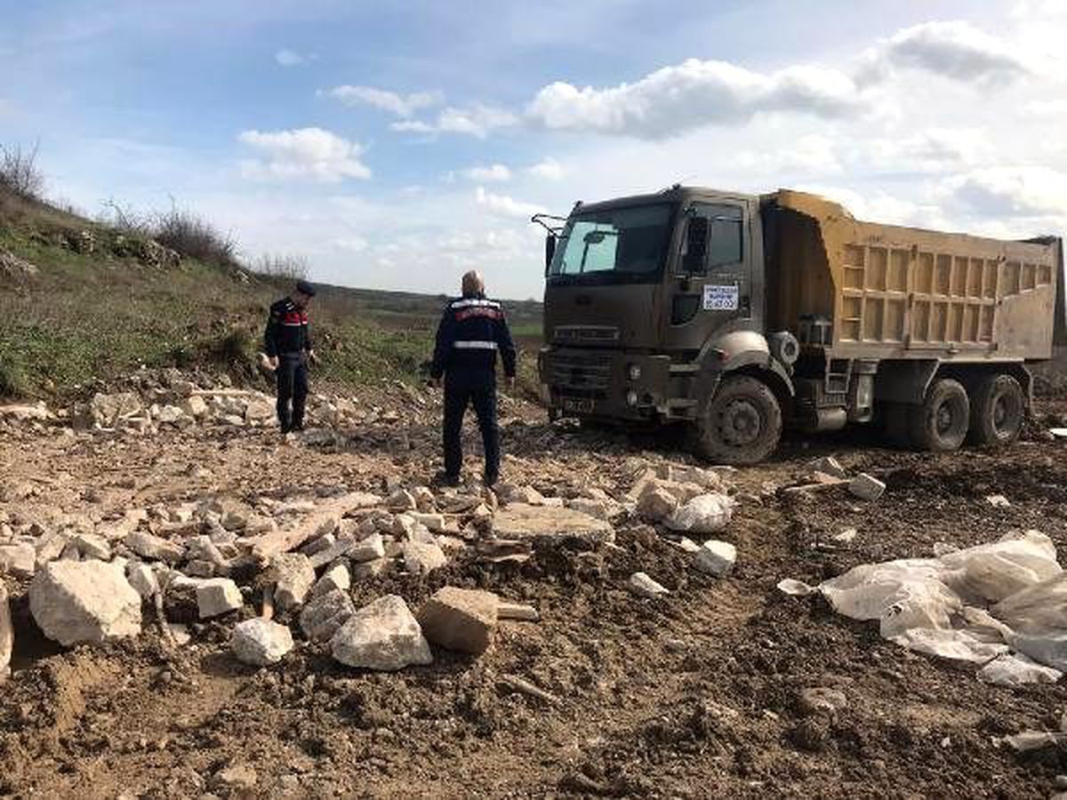 Kaçak hafriyat dökümüne 265 bin lira ceza