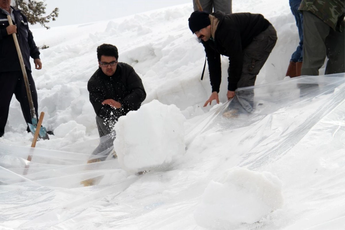 Konya\'da Cula Deliği\'ne tonlarca kar depolandı