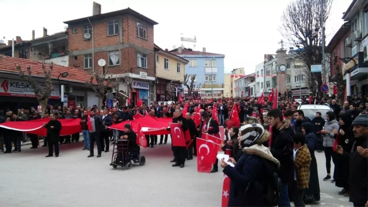 Osmancık\'ta Mehmetçiğe destek yürüyüşü