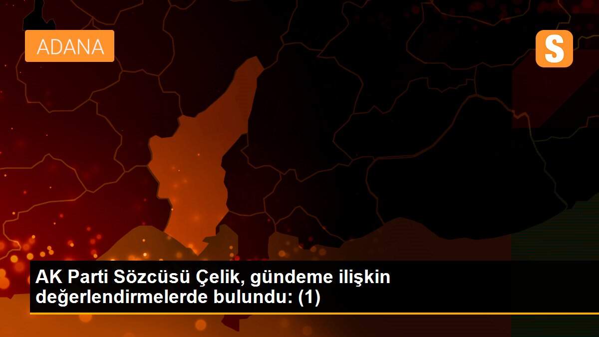 AK Parti Sözcüsü Çelik, gündeme ilişkin değerlendirmelerde bulundu: (1)
