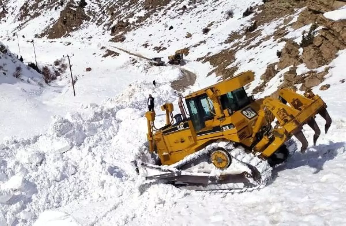 Başkale\'de çığ nedeniyle kapanan mahalle yolu ulaşıma açıldı