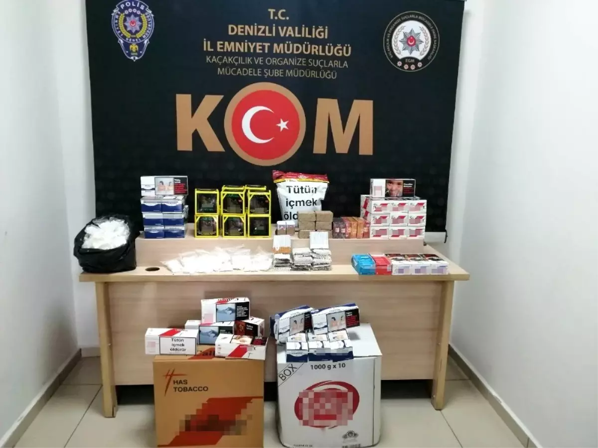 Denizli\'de kaçak tütün ve alkol operasyonları