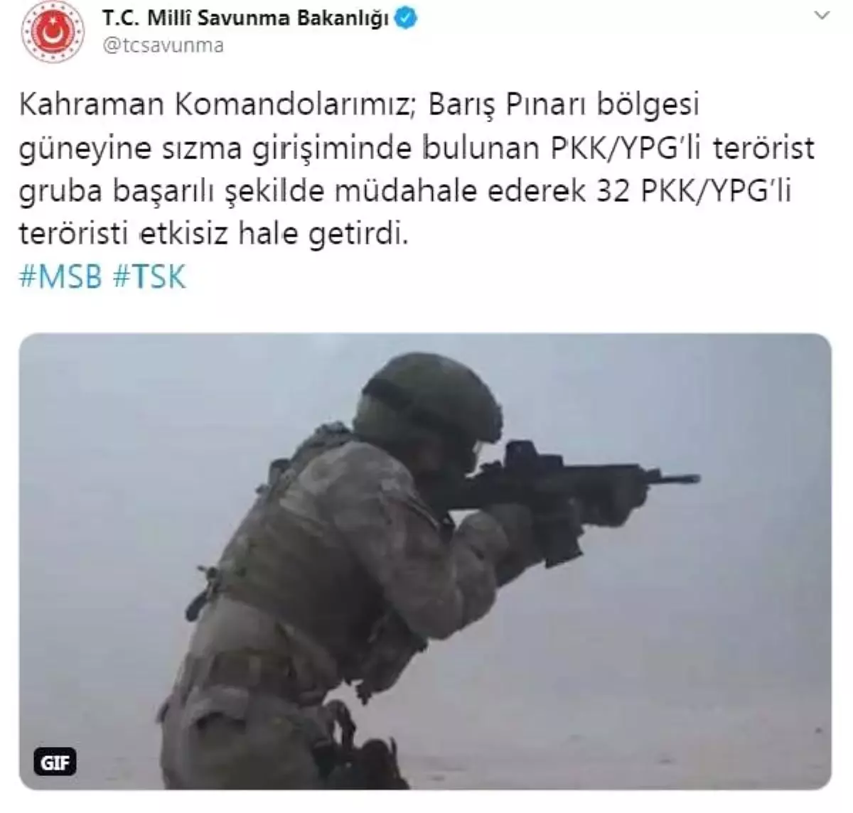 Sızma girişiminde bulunan 32 terörist etkisiz hale getirildi