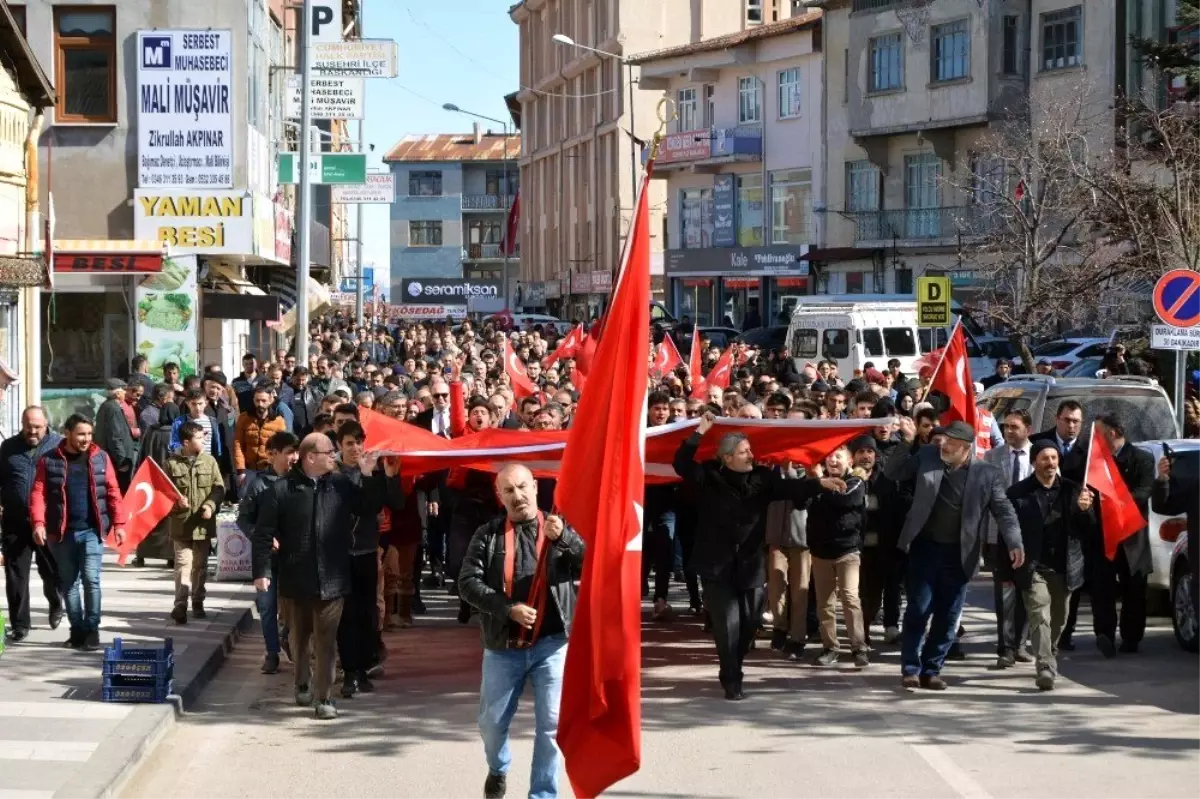 Suşehri İdlib Şehitleri için yürüdü