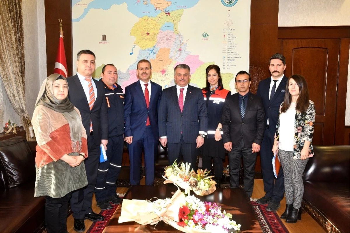 AFAD ekibi Balıkesir Valisi Ersin Yazıcı\'yı ziyaret etti