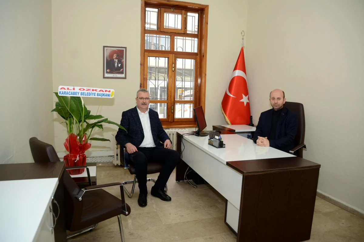 Başkan Özkan\'dan Kahraman\'a ziyaret