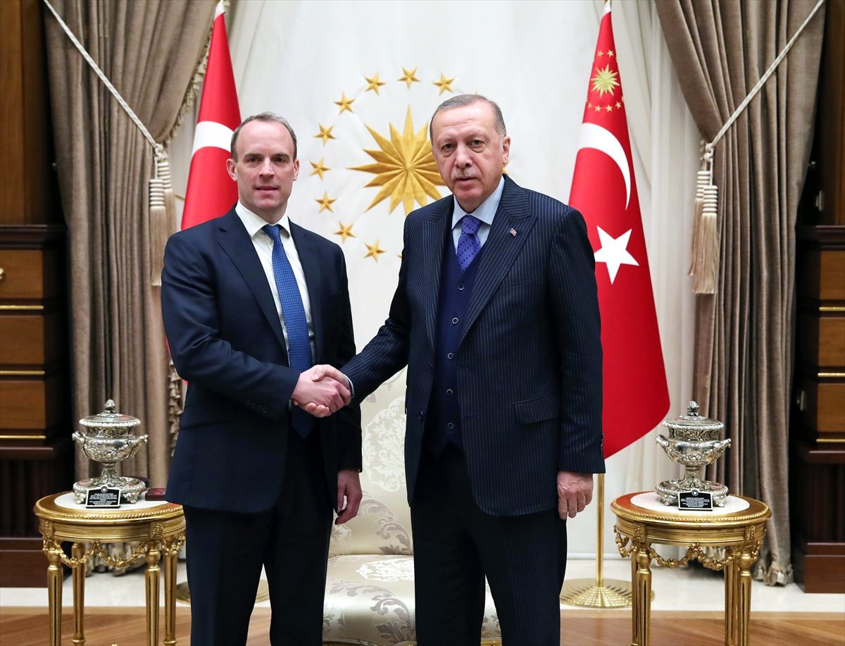 Cumhurbaşkanı Erdoğan, İngiltere Dışişleri Bakanı Dominic Raab\'ı kabul etti