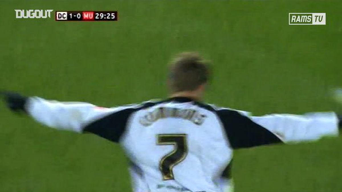 Kris Common, Pride Park\'ta Manchester United\'ı Deviriyor