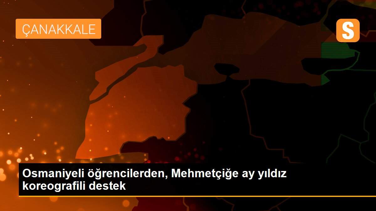 Osmaniyeli öğrencilerden, Mehmetçiğe ay yıldız koreografili destek