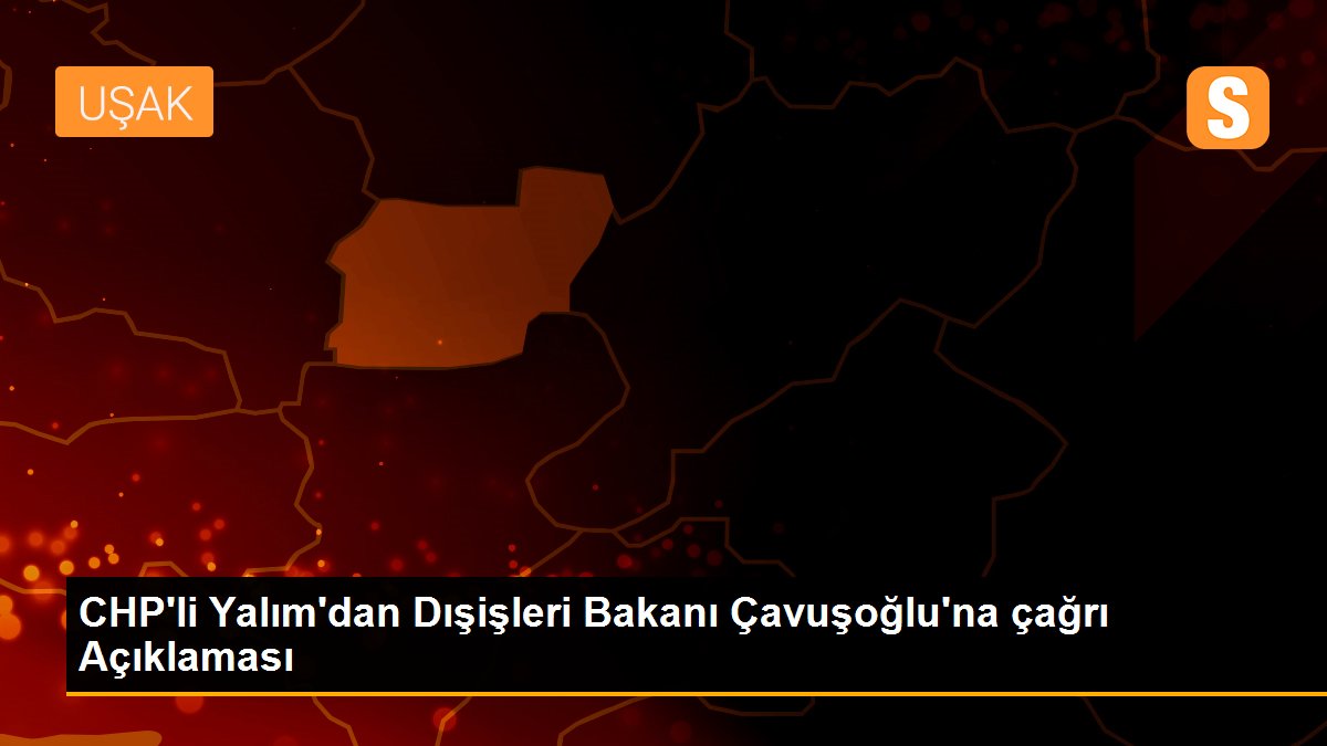 CHP\'li Yalım\'dan Dışişleri Bakanı Çavuşoğlu\'na çağrı Açıklaması