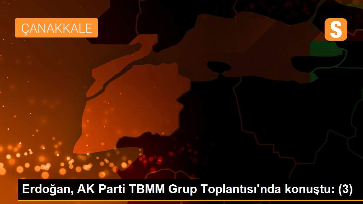Erdoğan, AK Parti TBMM Grup Toplantısı\'nda konuştu: (3)