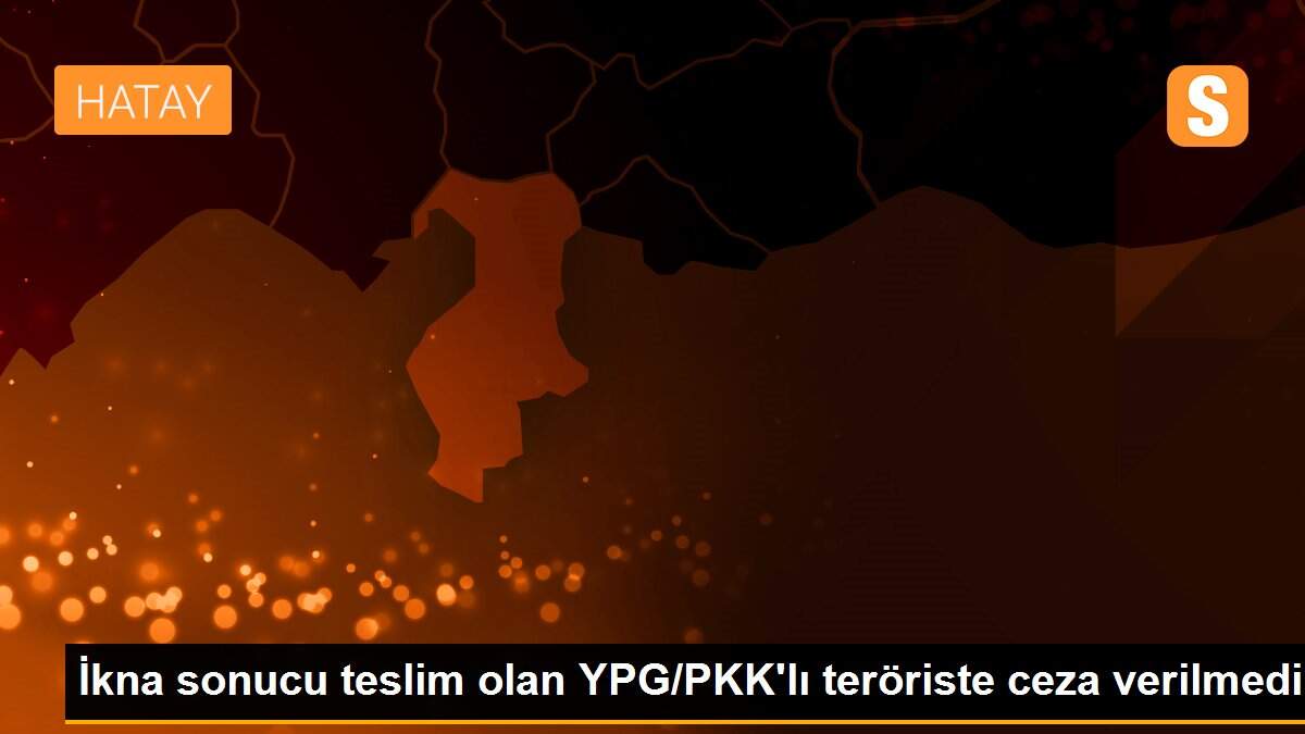 İkna sonucu teslim olan YPG/PKK\'lı teröriste ceza verilmedi
