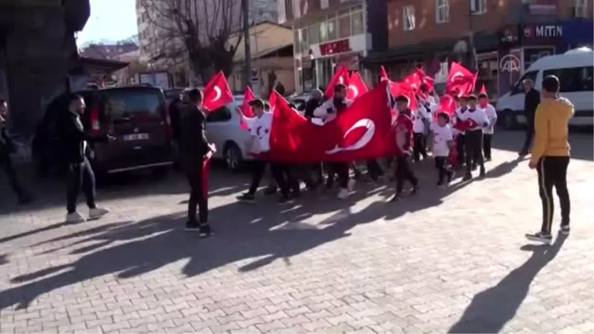 Kağızman\'da Bahar Kalkanı Harekatı\'na destek yürüyüşü - KARS