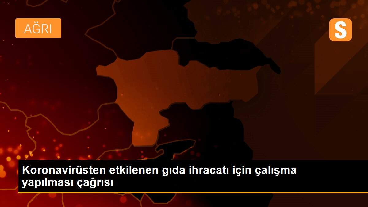 Koronavirüsten etkilenen gıda ihracatı için çalışma yapılması çağrısı