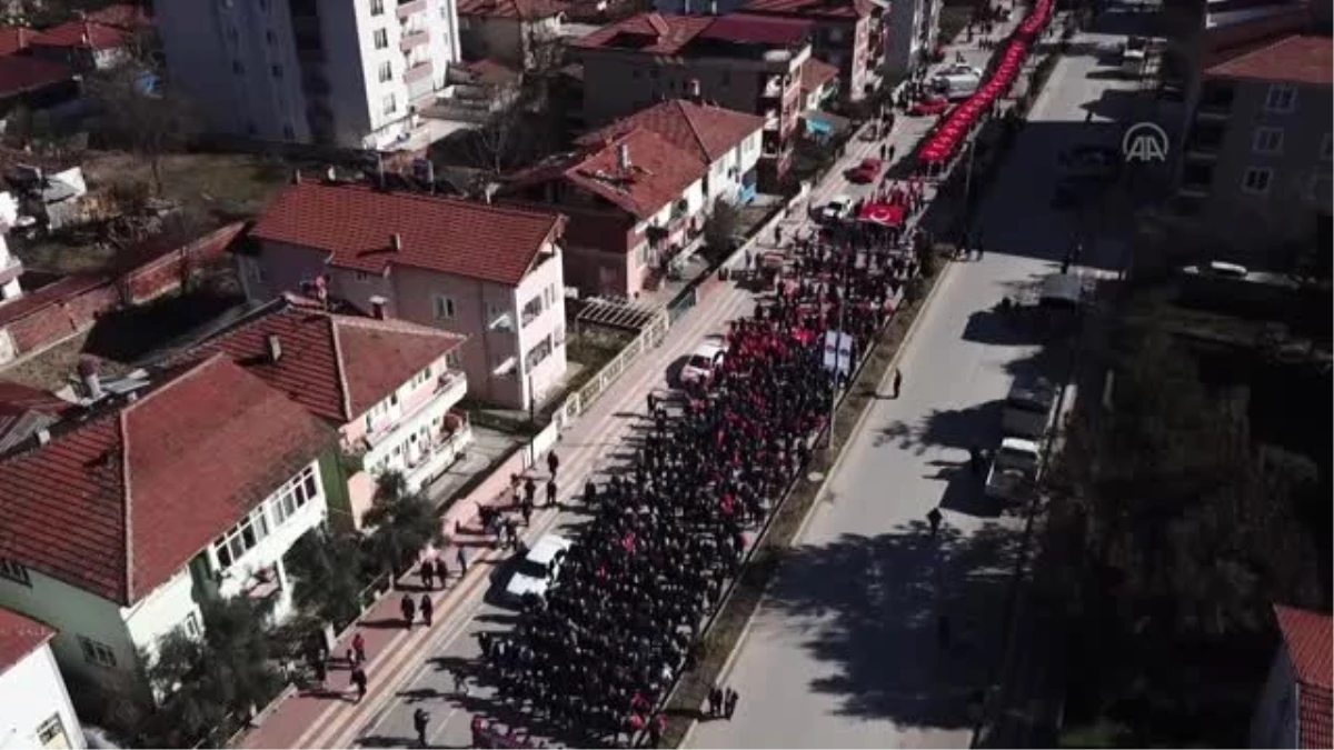 Taşova\'da "Mehmetçiğe Destek Yürüyüşü" gerçekleştirildi