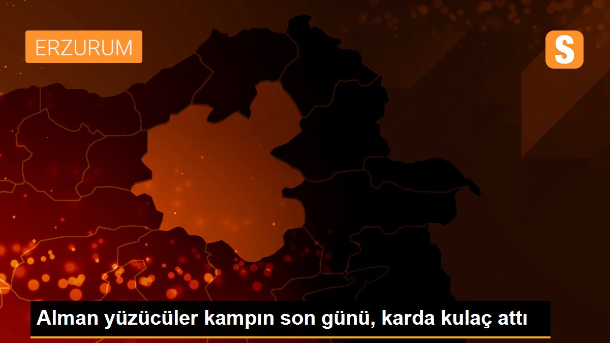 Alman yüzücüler kampın son günü, karda kulaç attı