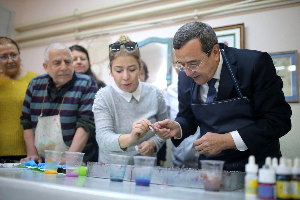 Başkan Batur\'dan kursiyerlere sürpriz ziyaret