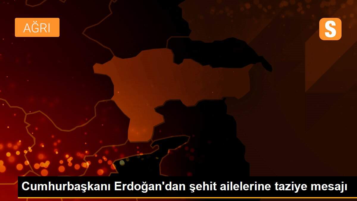 Cumhurbaşkanı Erdoğan\'dan şehit ailelerine taziye mesajı