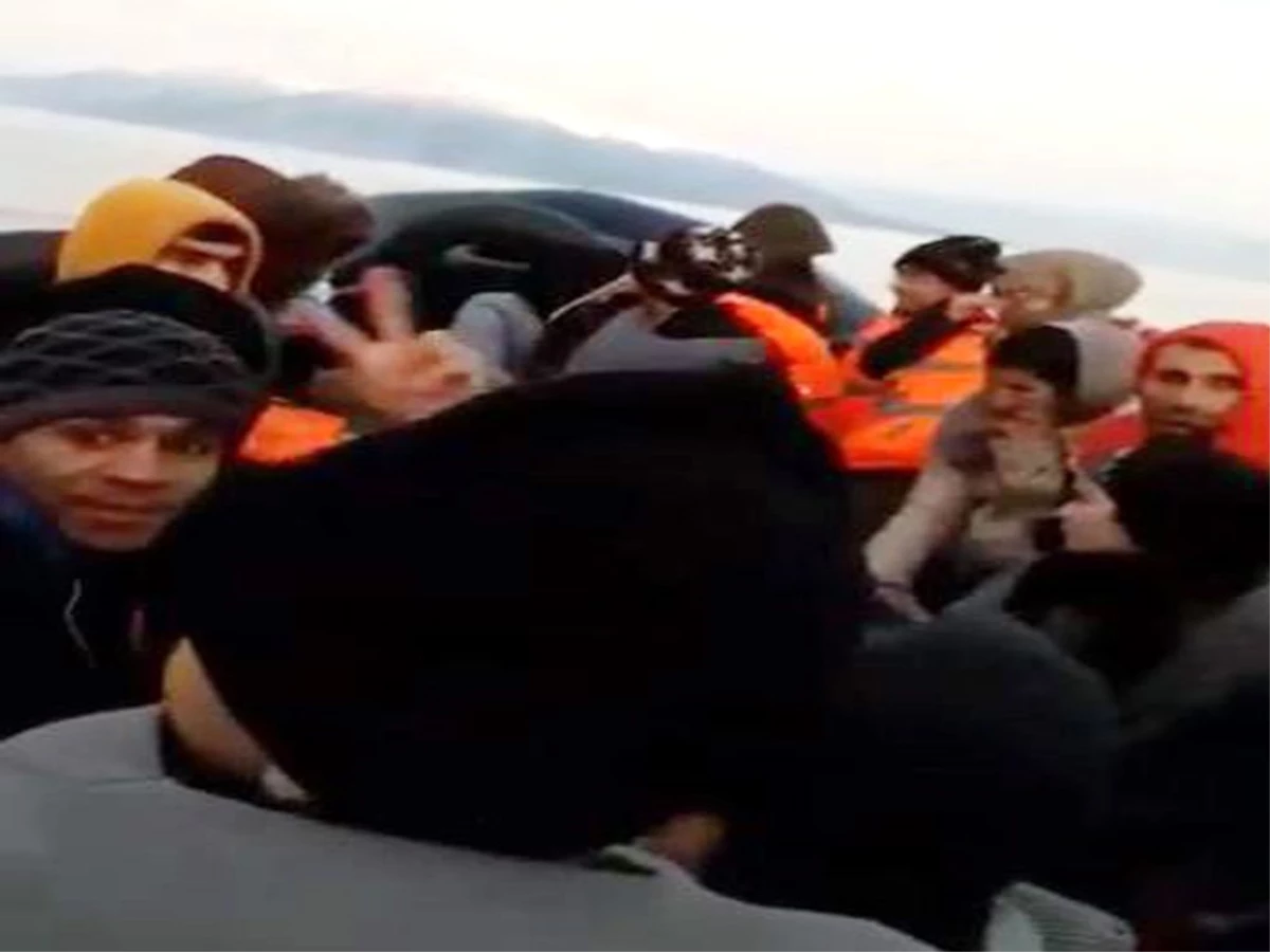 Göçmenlerin Kuzey Ege\'deki umuda yolculukları amatör kamera tarafından görüntülendi