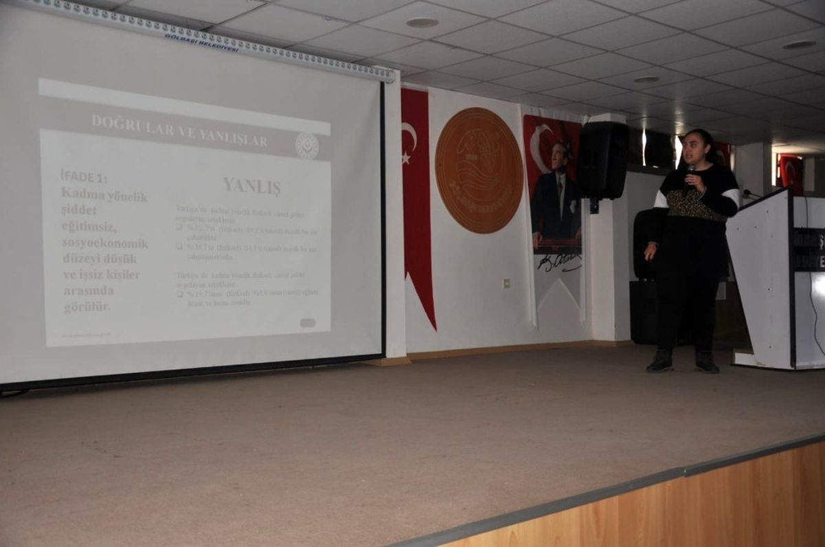 Gölbaşı ilçesinde kadına yönelik şiddet semineri