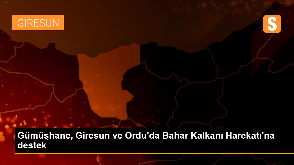 Gümüşhane, Giresun ve Ordu\'da Bahar Kalkanı Harekatı\'na destek