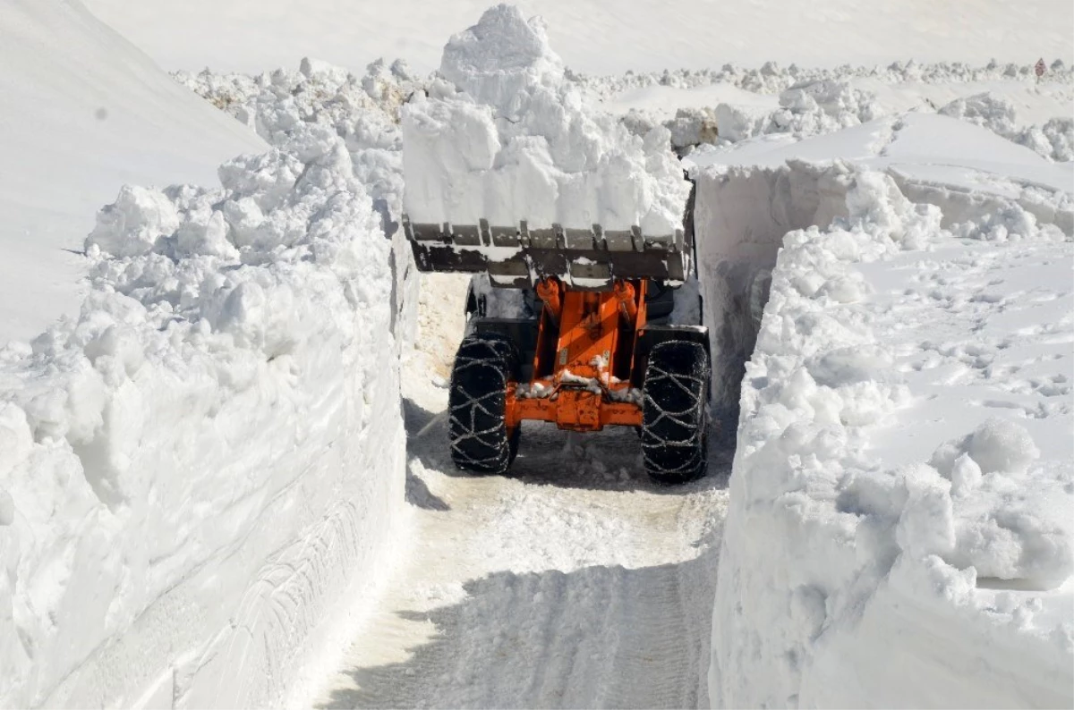 Kar kalınlığı 7 metreyi buldu, iş makineleri 20 gündür yolu açmaya çalışıyor