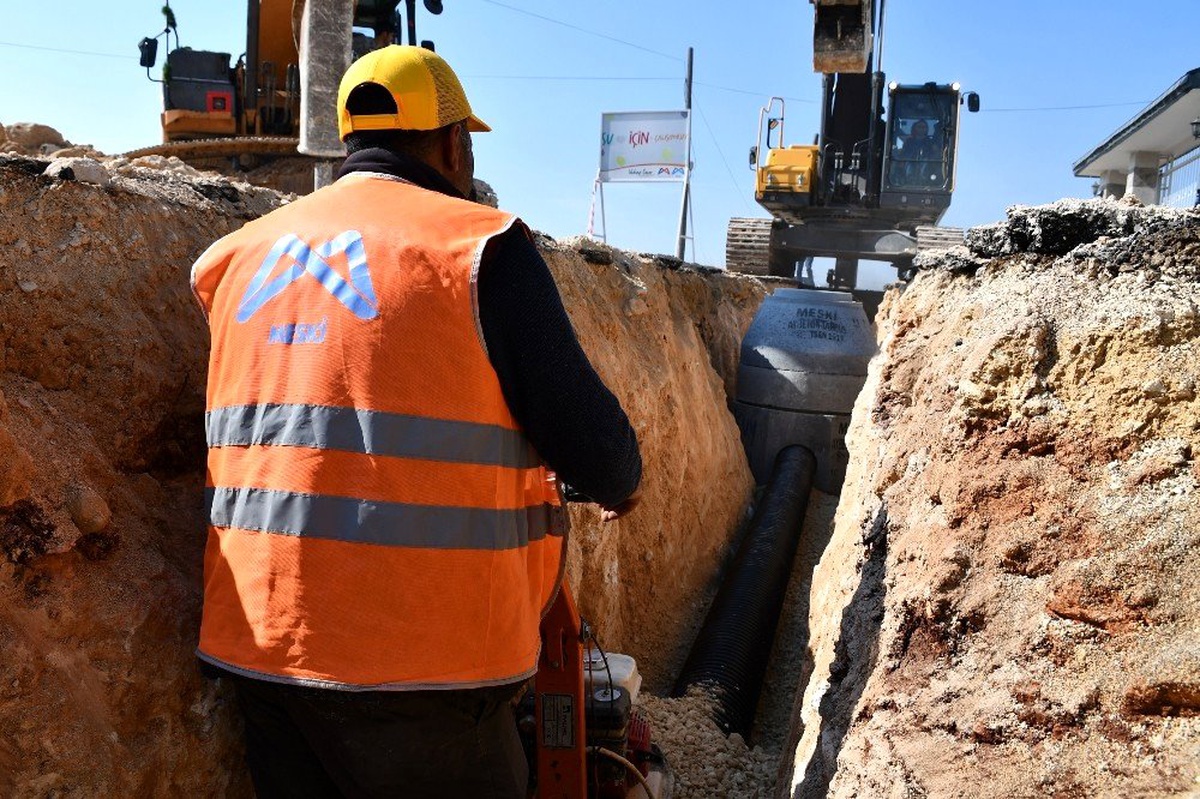 MESKİ, Yeşilçimen Mahallesine yeni kanalizasyon hattı döşedi